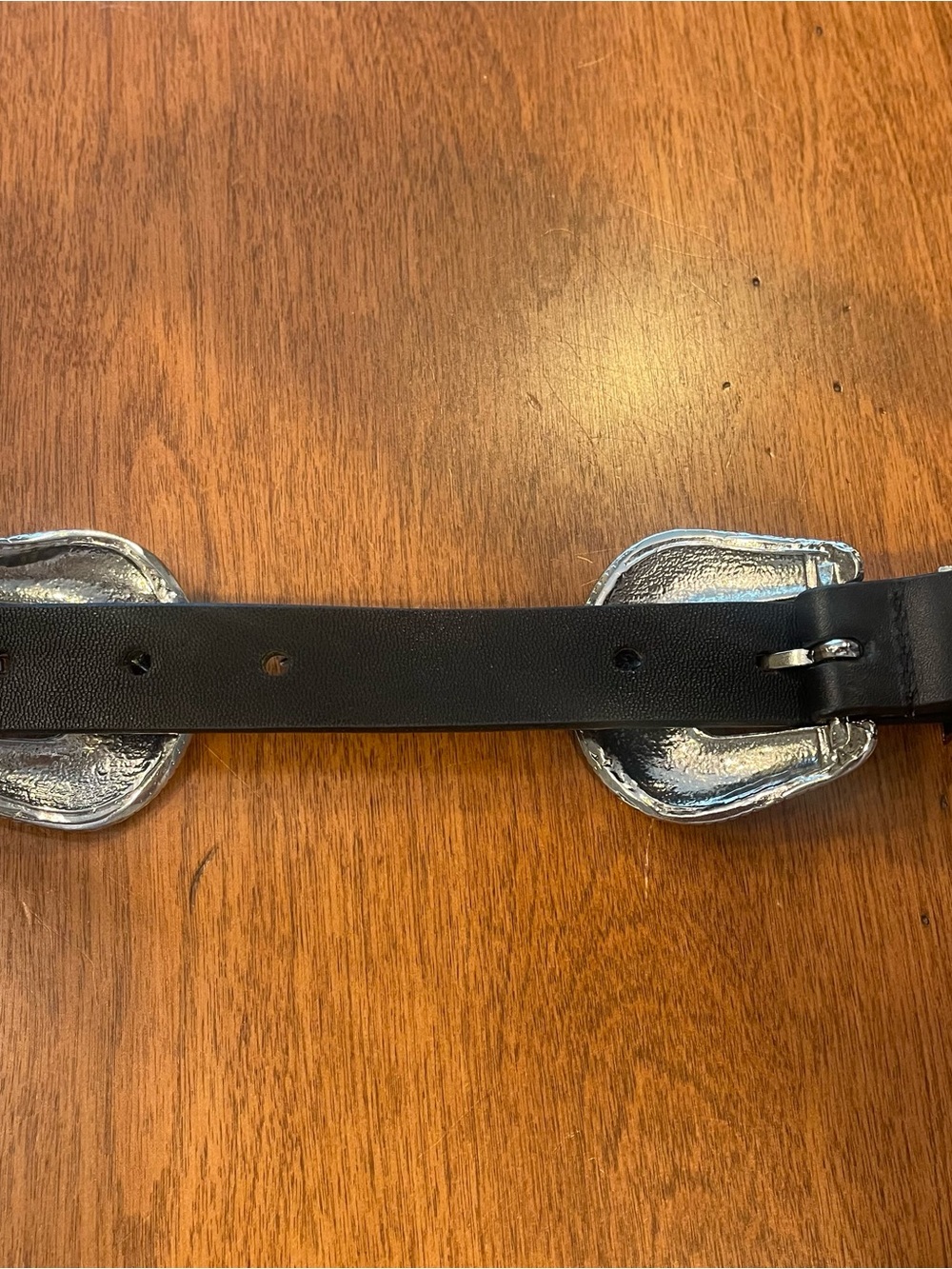 INDIGOLUSH Mexico Mini Western Double Buckle Black Silver - Picture 5 of 8